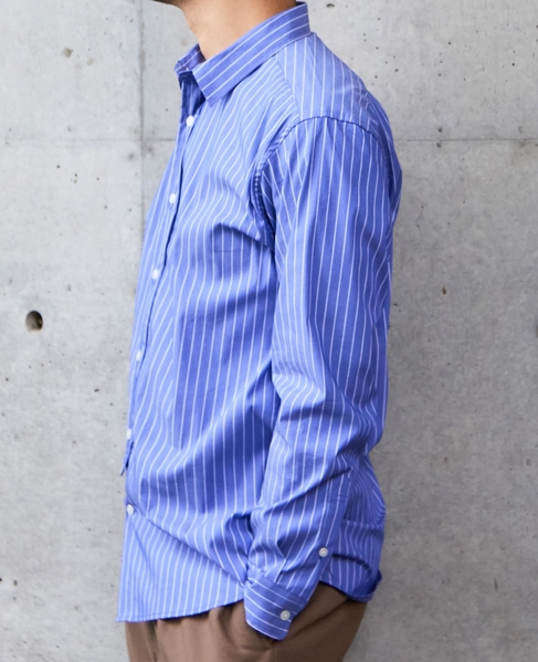 《WEB限定》SIDOGRAS スタンダードレギュラーカラーシャツ 詳細画像 ストライプＢ 5