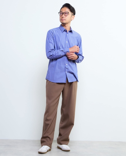 《WEB限定》SIDOGRAS スタンダードレギュラーカラーシャツ 詳細画像 ストライプＢ 8