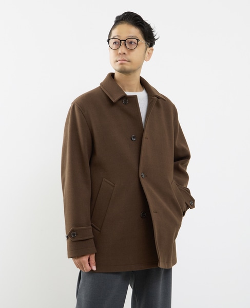《WEB限定》テックメルトンバルカラーショートコート 詳細画像 ブラウン 12