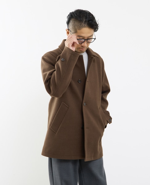 《WEB限定》テックメルトンバルカラーショートコート 詳細画像 ブラウン 13