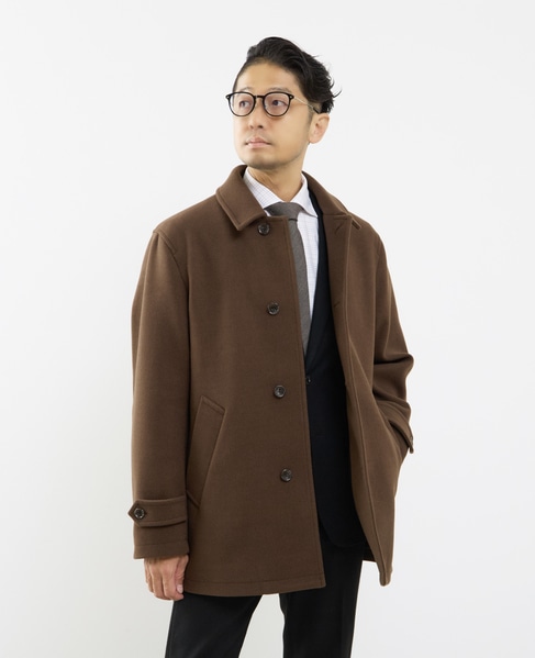 《WEB限定》テックメルトンバルカラーショートコート 詳細画像 ブラウン 18