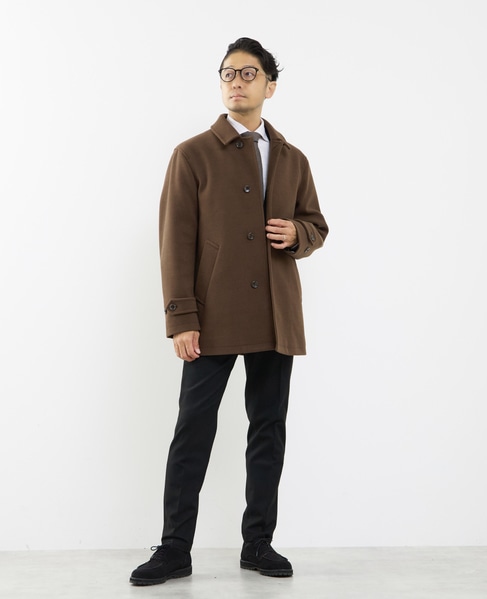 《WEB限定》テックメルトンバルカラーショートコート 詳細画像 ブラウン 21