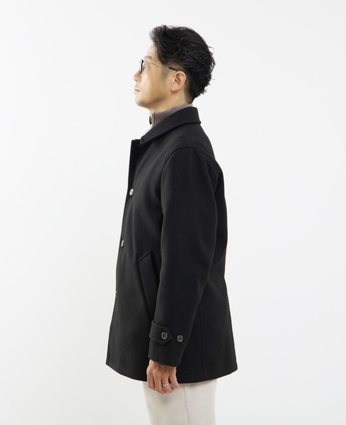 《WEB限定》テックメルトンバルカラーショートコート 詳細画像 ブラウン 3