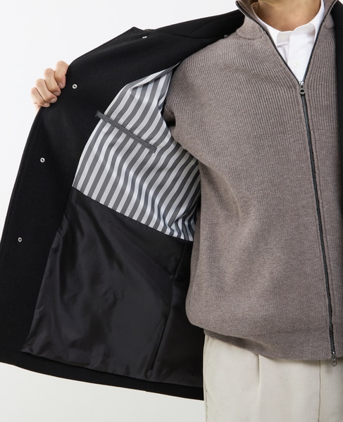 《WEB限定》テックメルトンバルカラーショートコート 詳細画像 ブラウン 9