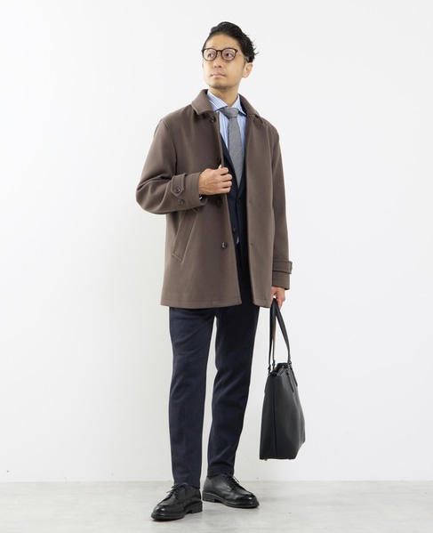 《WEB限定》テックメルトンバルカラーショートコート 詳細画像 グレージュ 10