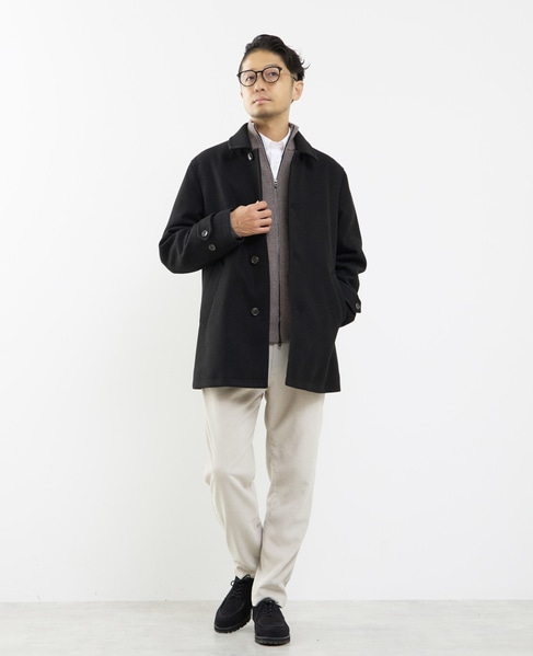 《WEB限定》テックメルトンバルカラーショートコート 詳細画像 グレージュ 15