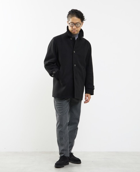 《WEB限定》テックメルトンバルカラーショートコート 詳細画像 グレージュ 20