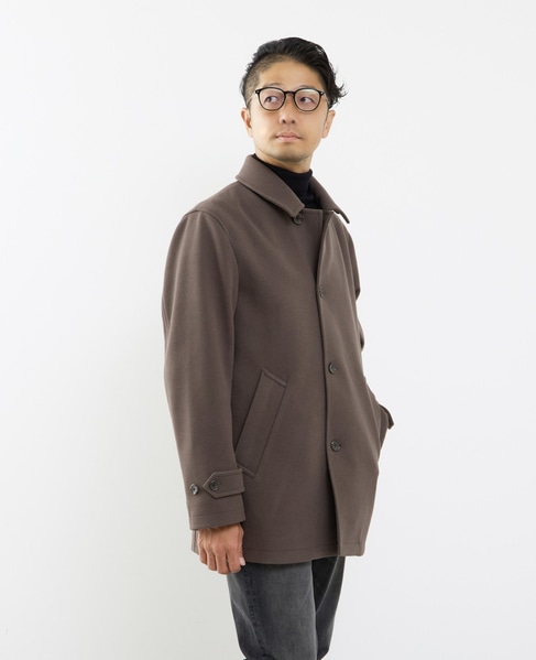 《WEB限定》テックメルトンバルカラーショートコート 詳細画像 グレージュ 3