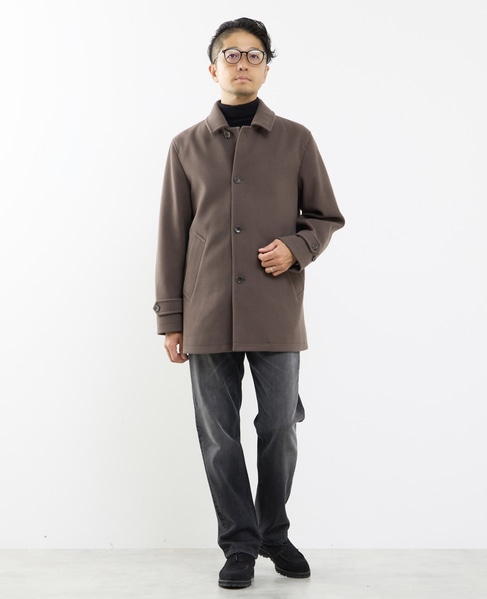 《WEB限定》テックメルトンバルカラーショートコート 詳細画像 グレージュ 7