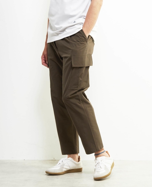 《WEB限定》【全6サイズ展開】クールエアストレッチテーパードカーゴパンツ 詳細画像 カーキ 15