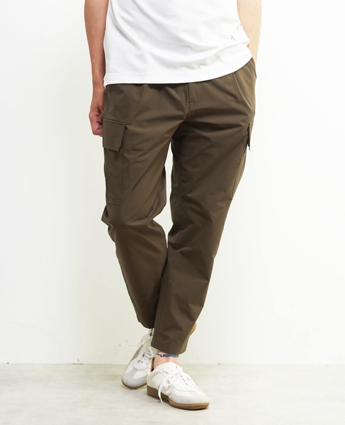 《WEB限定》【全6サイズ展開】クールエアストレッチテーパードカーゴパンツ 詳細画像 カーキ 16
