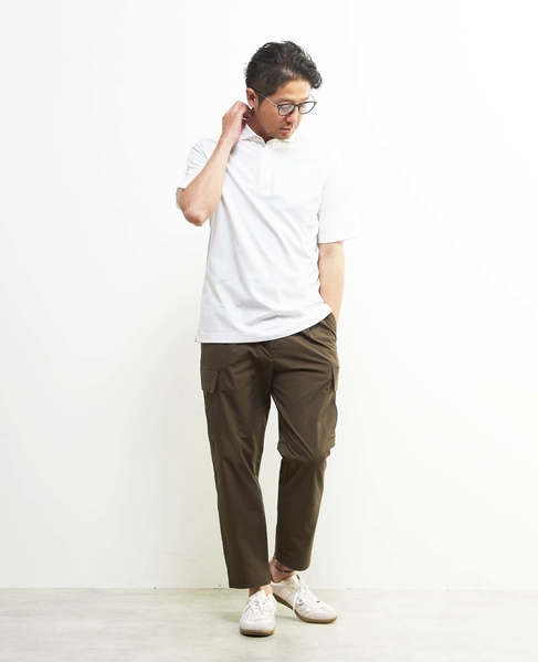 《WEB限定》【全6サイズ展開】クールエアストレッチテーパードカーゴパンツ 詳細画像 カーキ 17