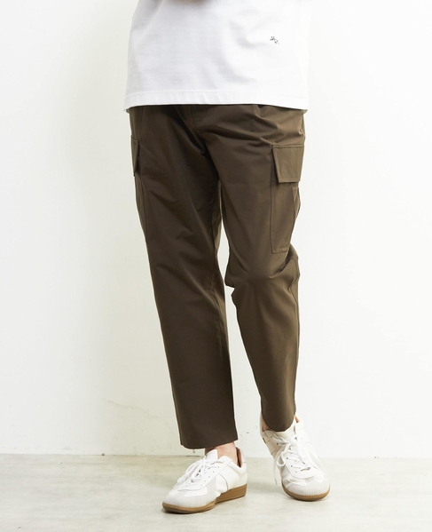 《WEB限定》【全6サイズ展開】クールエアストレッチテーパードカーゴパンツ 詳細画像 カーキ 4