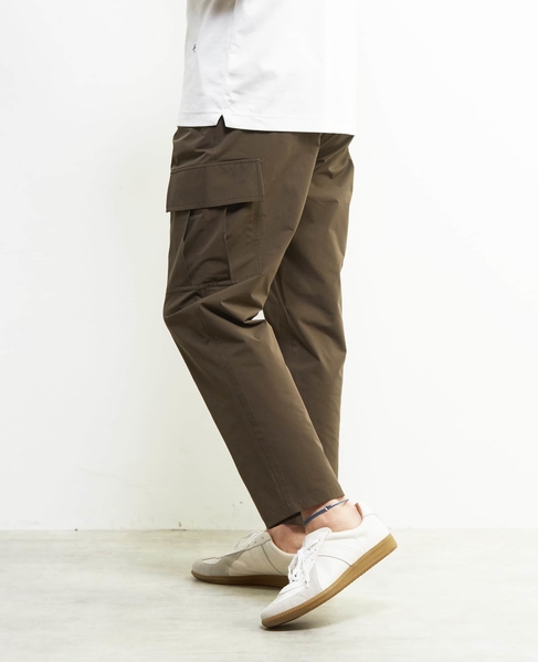 《WEB限定》【全6サイズ展開】クールエアストレッチテーパードカーゴパンツ 詳細画像 カーキ 5