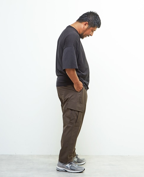 《WEB限定》【全6サイズ展開】クールエアストレッチテーパードカーゴパンツ 詳細画像 ブラック 17