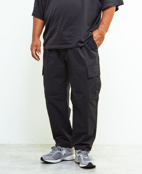 《WEB限定》【全6サイズ展開】クールエアストレッチテーパードカーゴパンツ 詳細画像 ブラック 21
