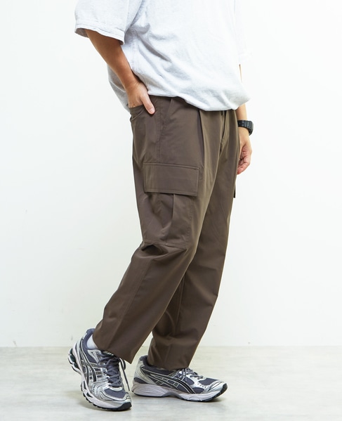 《WEB限定》【全6サイズ展開】クールエアストレッチテーパードカーゴパンツ 詳細画像 ブラック 3