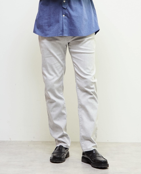 《WEB限定》【全6サイズ展開】ハイパーストレッチヘリンボーン5ポケットパンツ 詳細画像 ライトグレー 1
