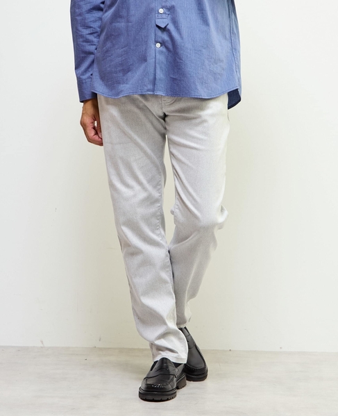 《WEB限定》【全6サイズ展開】ハイパーストレッチヘリンボーン5ポケットパンツ 詳細画像 ライトグレー 14