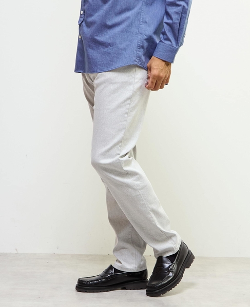 《WEB限定》【全6サイズ展開】ハイパーストレッチヘリンボーン5ポケットパンツ 詳細画像 ライトグレー 15