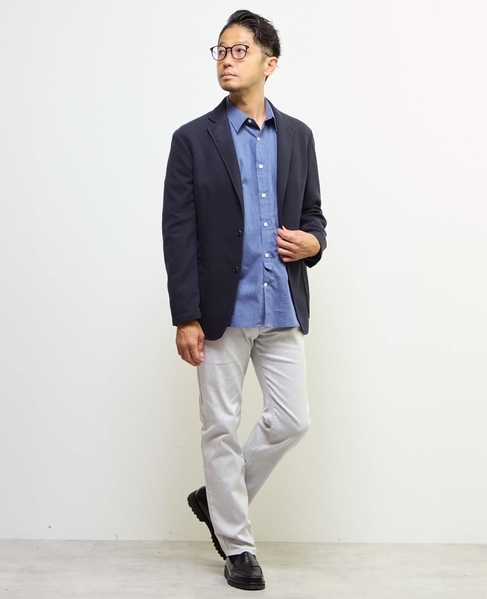 《WEB限定》【全6サイズ展開】ハイパーストレッチヘリンボーン5ポケットパンツ 詳細画像 ライトグレー 17