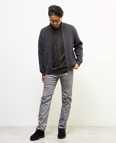《WEB限定》【全6サイズ展開】ハイパーストレッチヘリンボーン5ポケットパンツ 詳細画像 ライトグレー 21