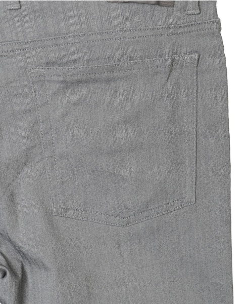 《WEB限定》【全6サイズ展開】ハイパーストレッチヘリンボーン5ポケットパンツ 詳細画像 グレー 7