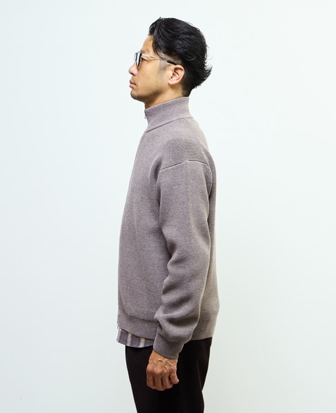 《WEB限定》ドライバーズニット | ウォッシャブル 詳細画像 ライトブラウン 3