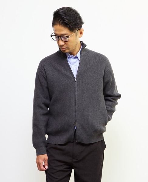 《WEB限定》ドライバーズニット | ウォッシャブル 詳細画像 ネイビー 2