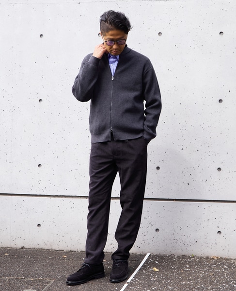 《WEB限定》ドライバーズニット | ウォッシャブル 詳細画像 ネイビー 7