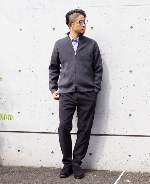 《WEB限定》ドライバーズニット | ウォッシャブル 詳細画像 ネイビー 8