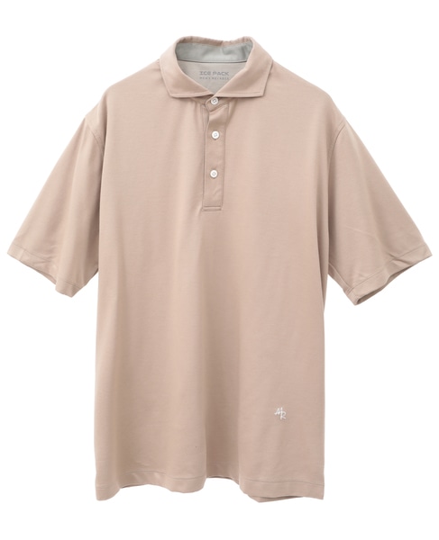 《WEB限定》ICE PACK NYLON ホリゾンタルカラーポロシャツ | 接触冷感 / 速乾 詳細画像 ベージュ 30