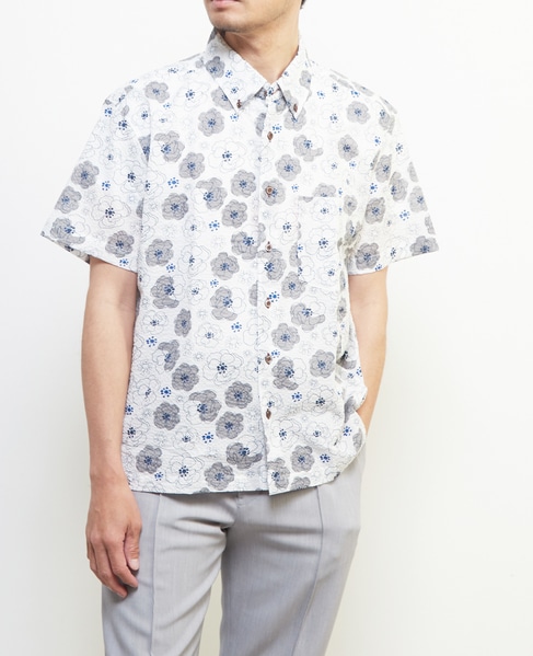 《限定展開》オキナワシャツ | ワッフルサッカー 詳細画像 フラワーＡ 1