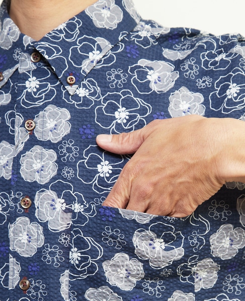 《限定展開》オキナワシャツ | ワッフルサッカー 詳細画像 フラワーＡ 8