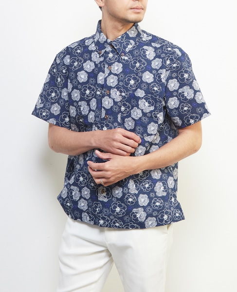 《限定展開》オキナワシャツ | ワッフルサッカー 詳細画像 フラワーＢ 3