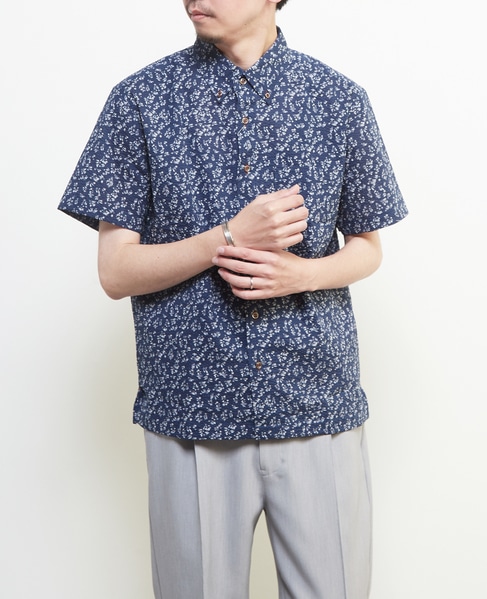 《限定展開》オキナワシャツ | ワッフルサッカー 詳細画像 ネイビー 2