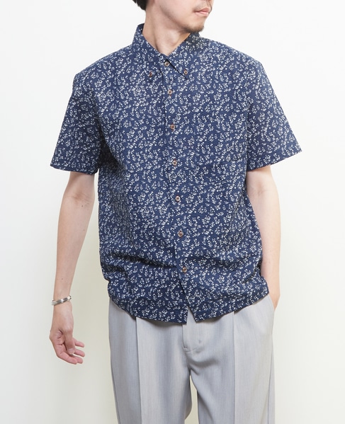 《限定展開》オキナワシャツ | ワッフルサッカー 詳細画像 ネイビー 3