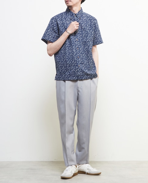 《限定展開》オキナワシャツ | ワッフルサッカー 詳細画像 ネイビー 5