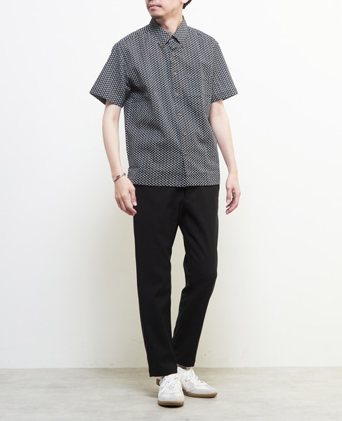 《限定展開》オキナワシャツ | ワッフルサッカー 詳細画像 ブラック 5