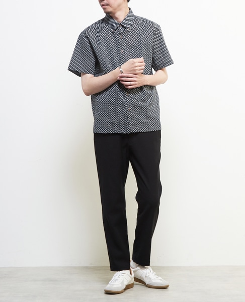 《限定展開》オキナワシャツ | ワッフルサッカー 詳細画像 ブラック 6