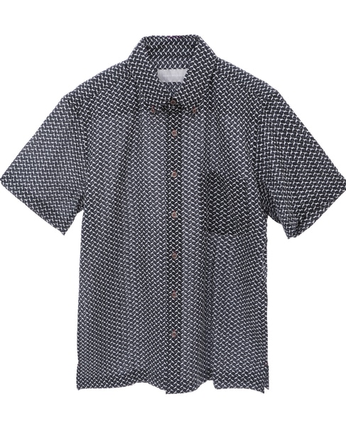 《限定展開》オキナワシャツ | ワッフルサッカー 詳細画像 ブラック 7