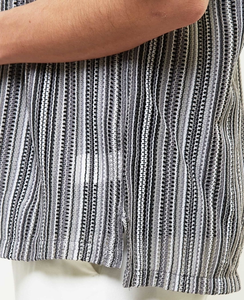 【MASTER FRAME/マスターフレーム】テクスチャーメッシュ半袖オープンカラーシャツ 詳細画像 ブルー 8