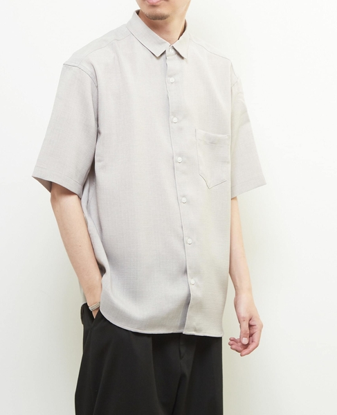 【MASTER FRAME/マスターフレーム】 リネンキャンバス半袖シャツ 詳細画像 ベージュ 1