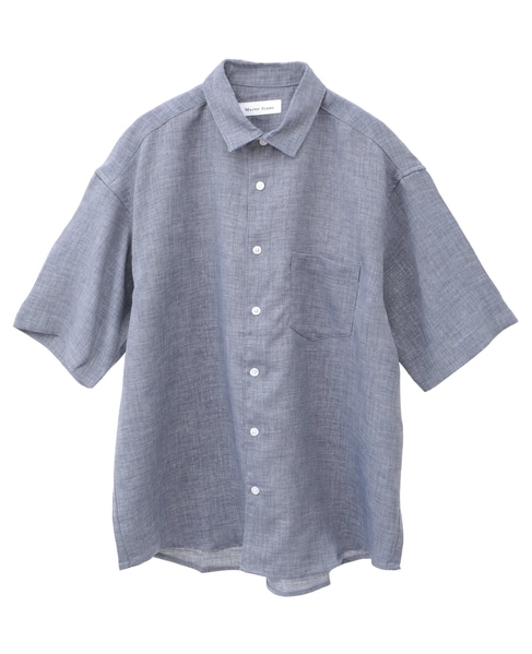 【MASTER FRAME/マスターフレーム】 リネンキャンバス半袖シャツ 詳細画像 ベージュ 11