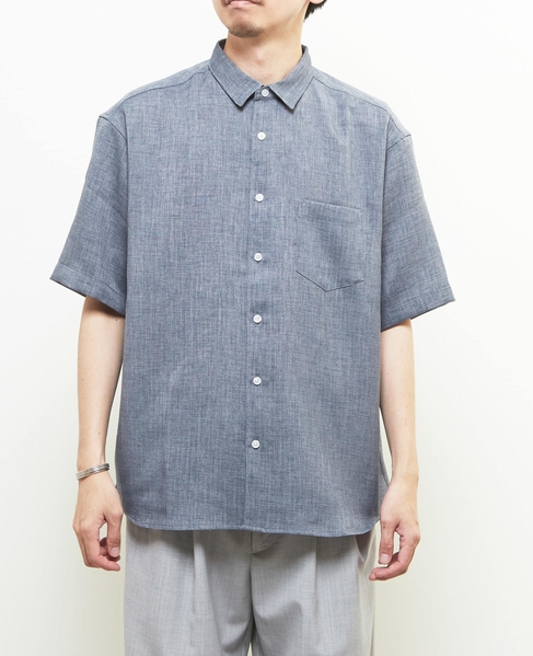 【MASTER FRAME/マスターフレーム】 リネンキャンバス半袖シャツ 詳細画像 ベージュ 2