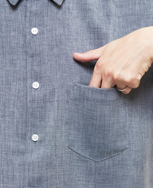 【MASTER FRAME/マスターフレーム】 リネンキャンバス半袖シャツ 詳細画像 ベージュ 8