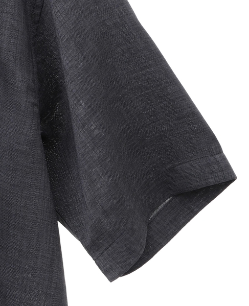 【MASTER FRAME/マスターフレーム】 リネンキャンバス半袖シャツ 詳細画像 チャコール 5