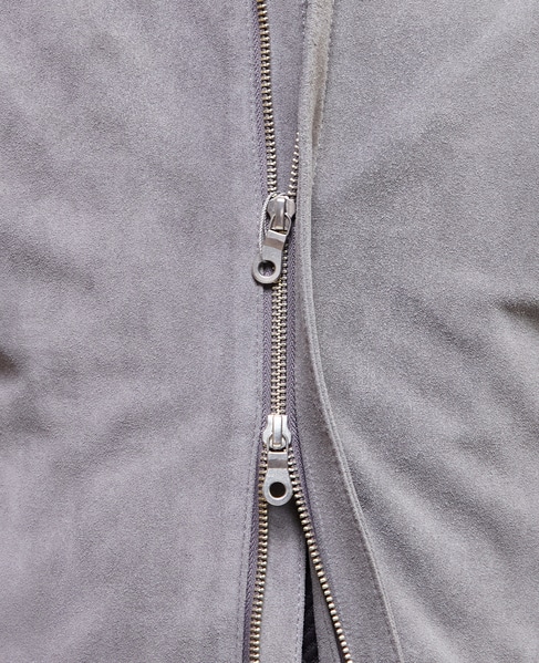 ラムスプリットレザー / シングルライダースブルゾン 詳細画像 グレージュ 7