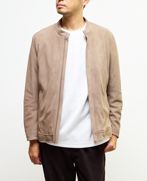 ラムスプリットレザー / シングルライダースブルゾン 詳細画像 ライトブラウン 1