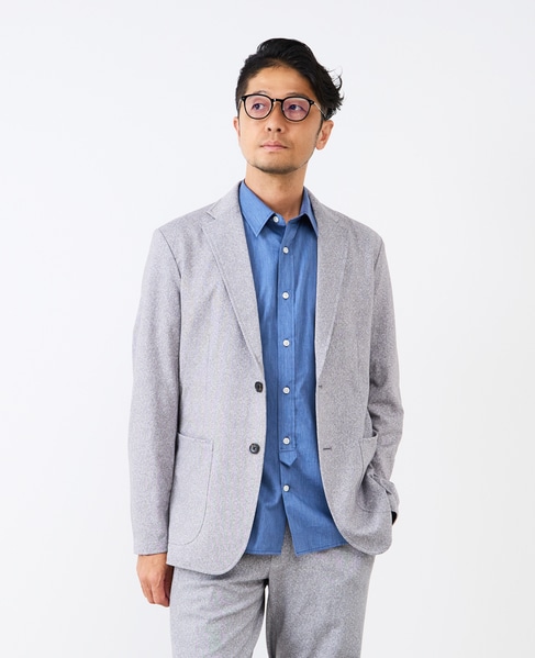 プリントテックジャージカットジャケット(セットアップ可) 詳細画像 ライトグレー 1